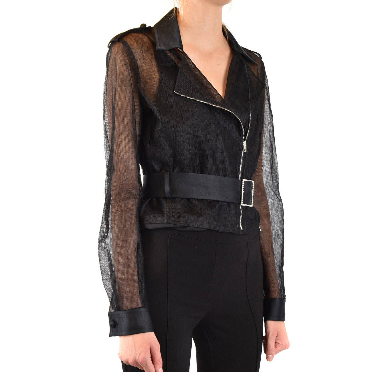 2438497 Pinko Giacca Nera Donna Poliammide 100% Cintura