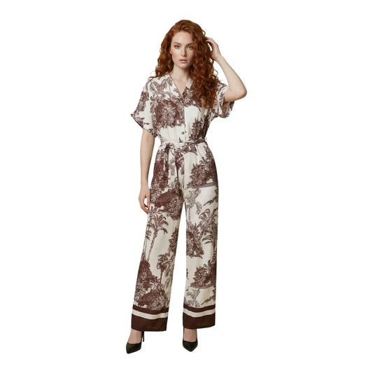 514490 Artigli Tuta Beige Floreale Donna