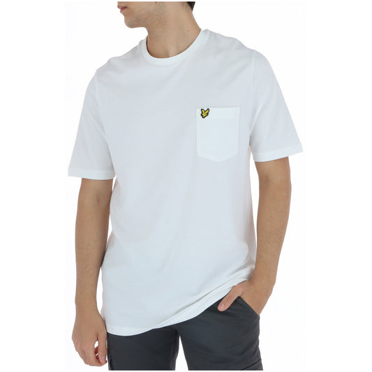 2219905 Lyle & Scott T-Shirt Bianco Stampa Tasche Uomo