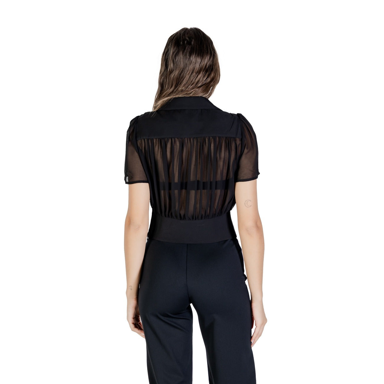 488269 Morgan De Toi Blusa Nera Maniche Corte Donna