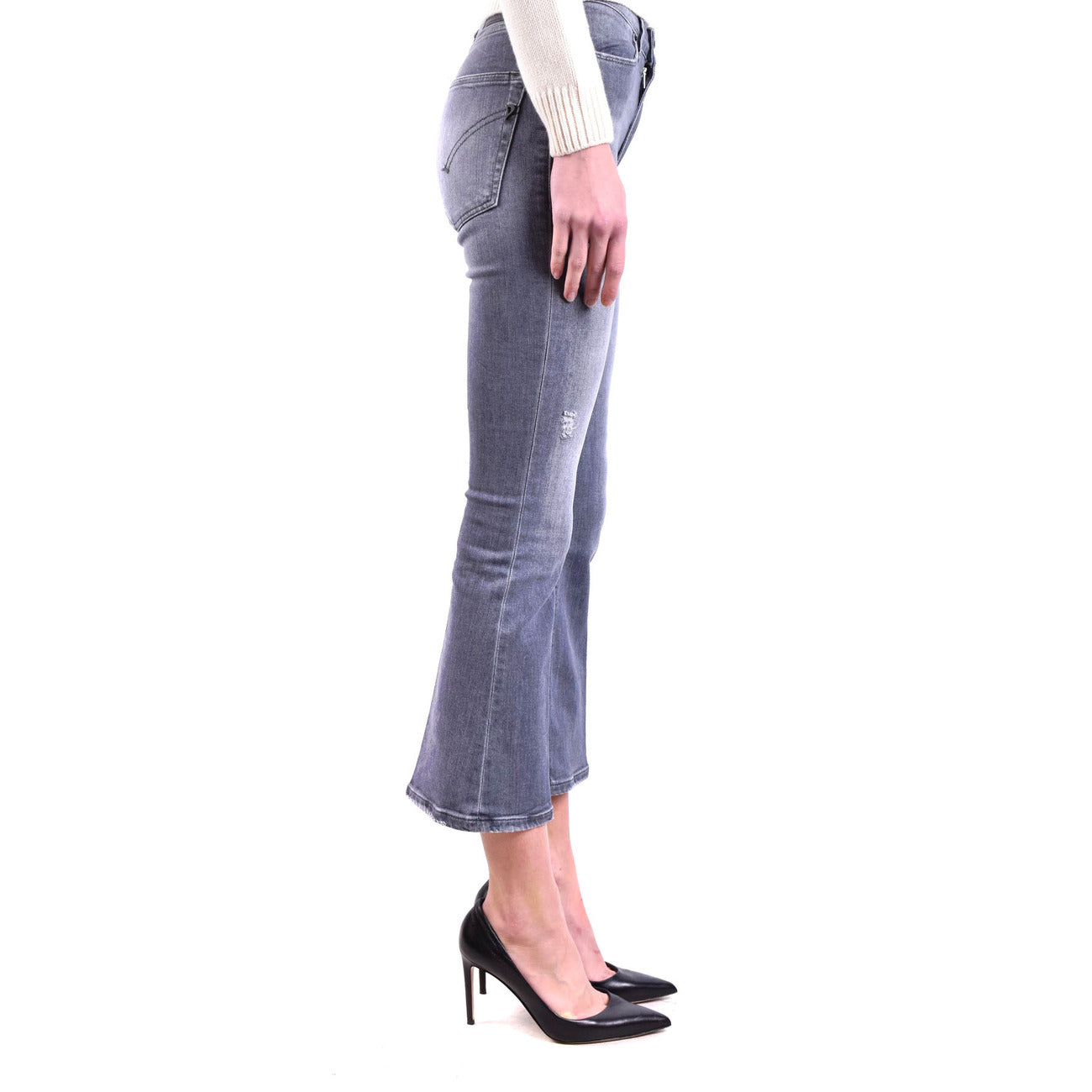 488889 Dondup Jeans Grigi Strappati Consumati Donna