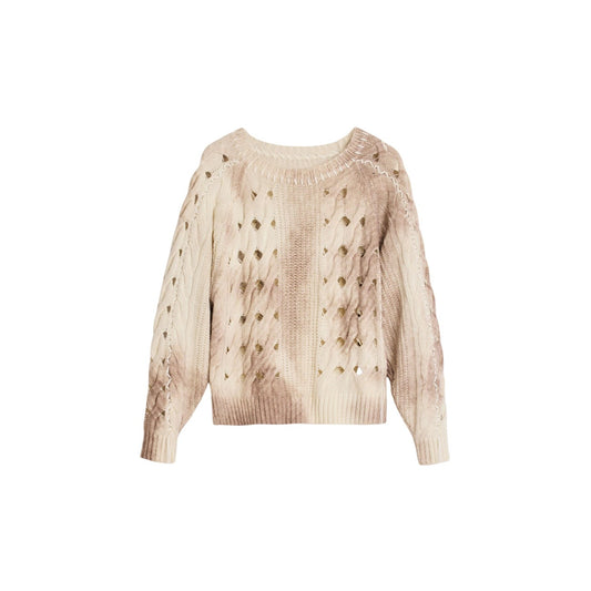 504186 Desigual Maglia Beige Donna Primavera/Estate