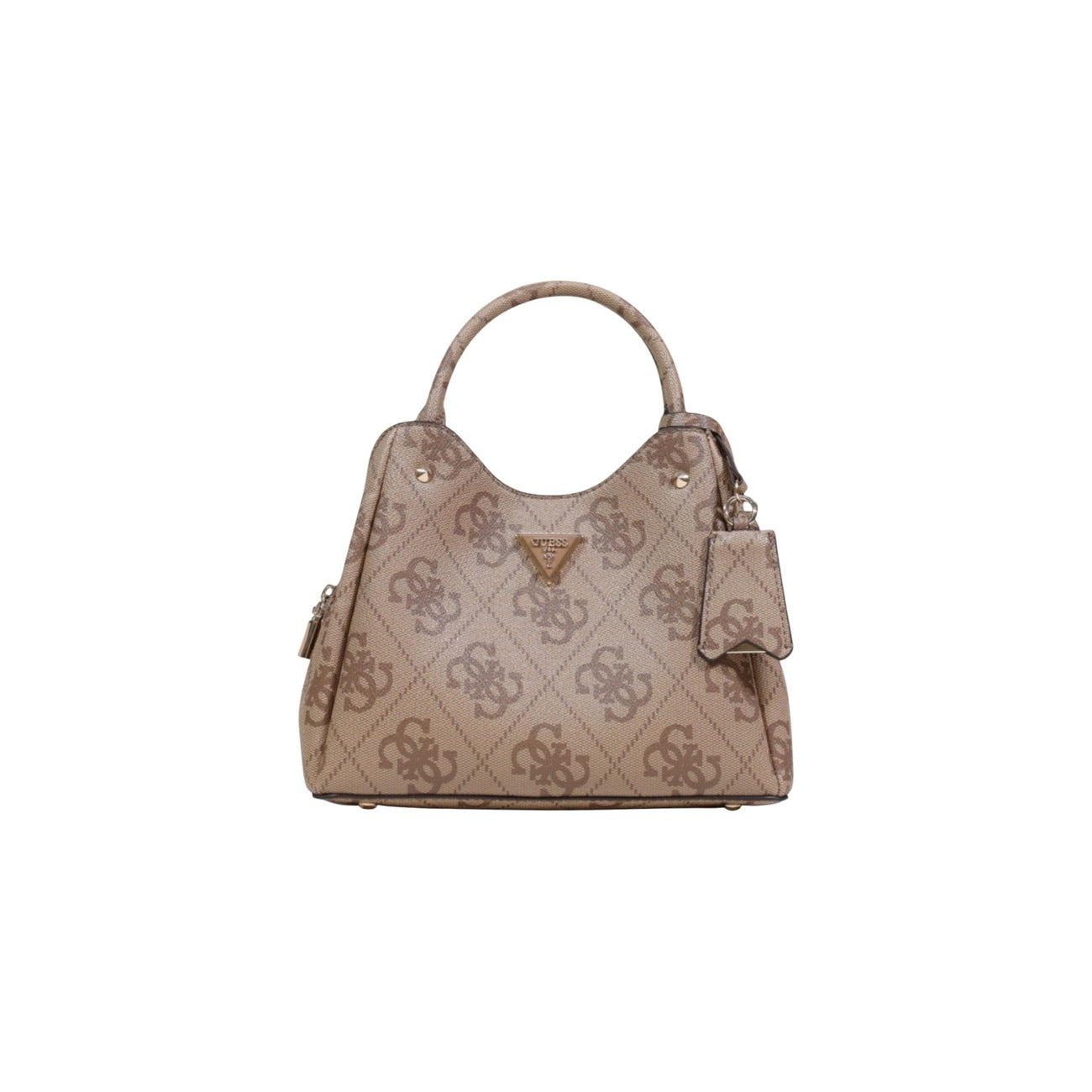 506938 Guess Borsa Mano Tracolla Beige Stampa Donna