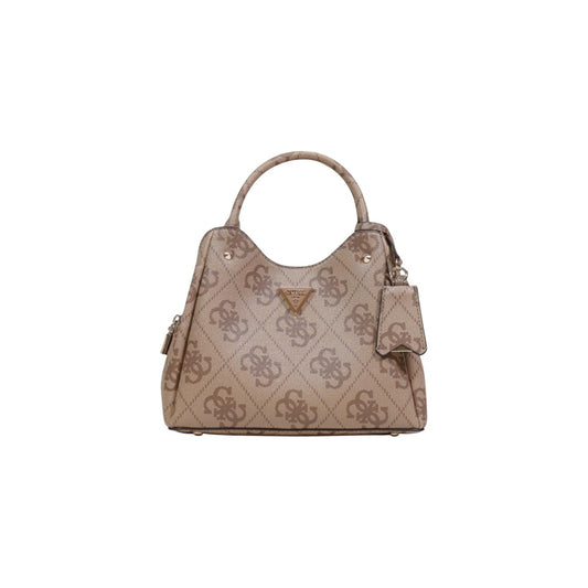 506938 Guess Borsa Mano Tracolla Beige Stampa Donna