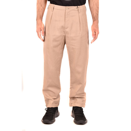 2433308 Neil Barrett Pantaloni Beige Lycra Lino Cotone Uomo