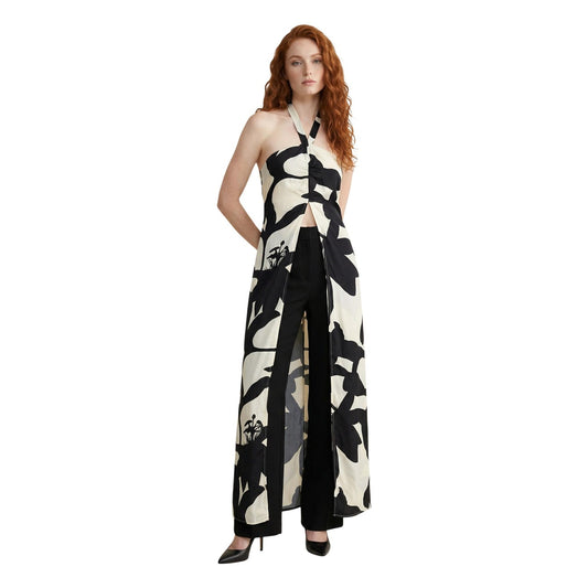 516748 Replay Abito Bianco Lungo Floreale Donna
