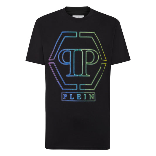 2430796 Philipp Plein T-Shirt Nera Stampa Uomo