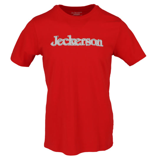 362867 Jeckerson T-Shirt Rosso Stampa Slim Uomo