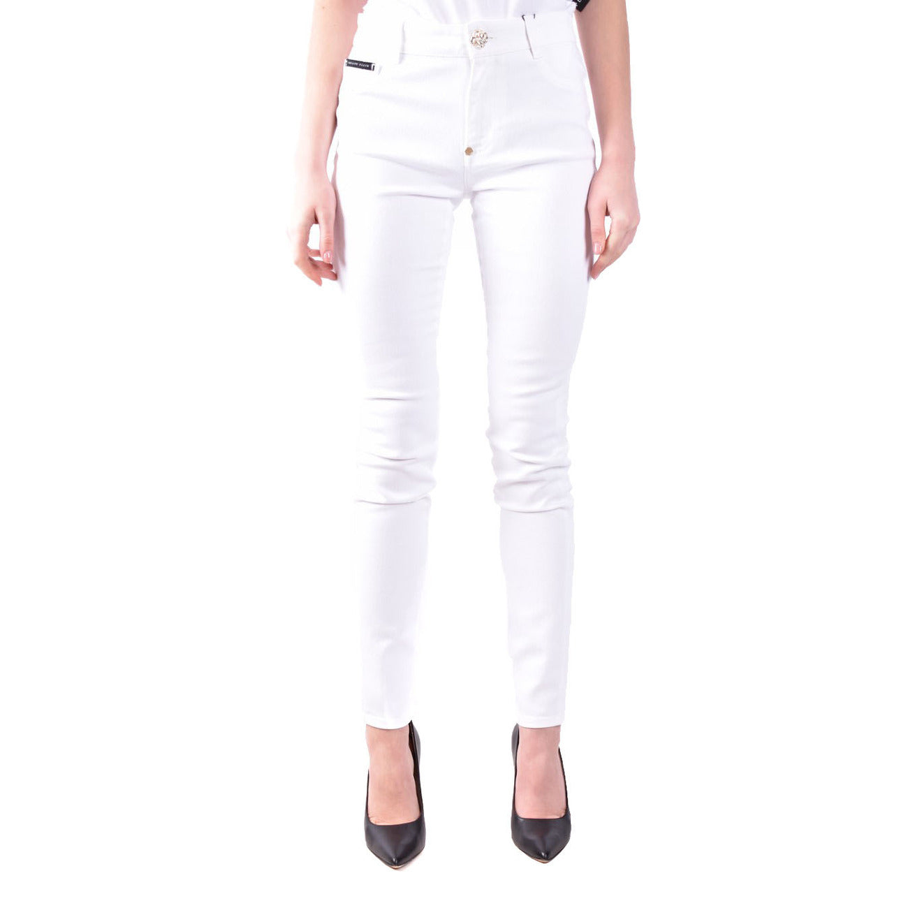 2430762 Philipp Plein Pantaloni Bianchi Donna