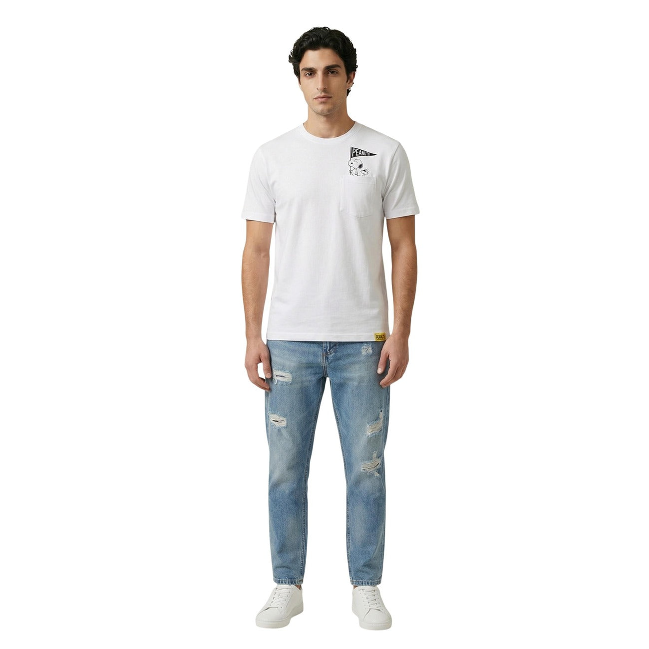 2455612 Only & Sons T-Shirt Bianca con Stampa Uomo