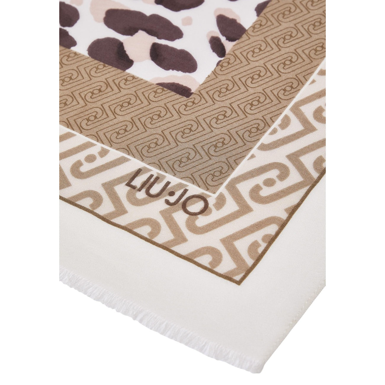 2460066 Liu Jo Sciarpa Beige Leopardata Modal Donna