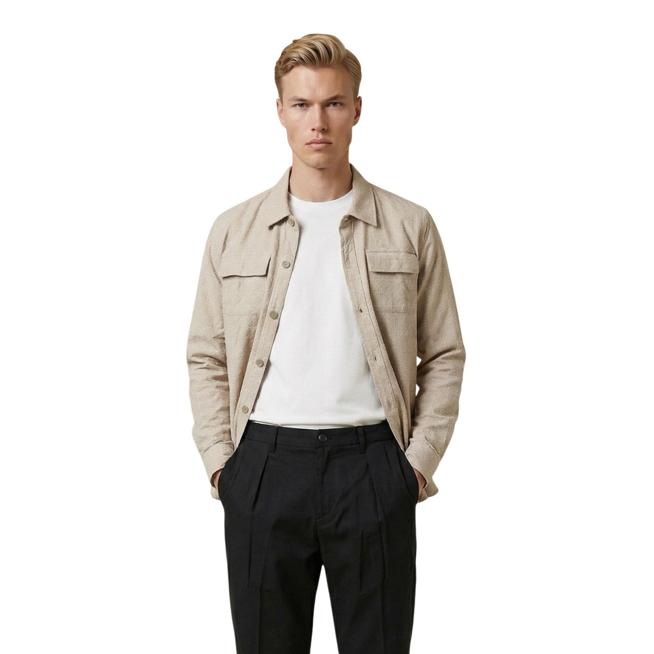 2461105 Gianni Lupo Camicia Beige Uomo