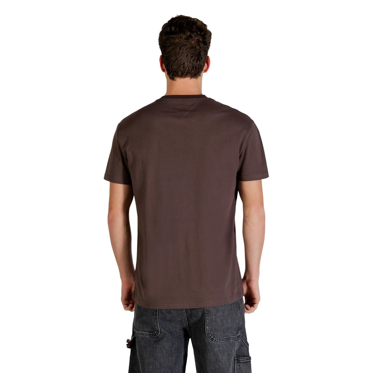 2447427 Tommy Hilfiger Jeans T-shirt Marrone Cotone Organico Uomo