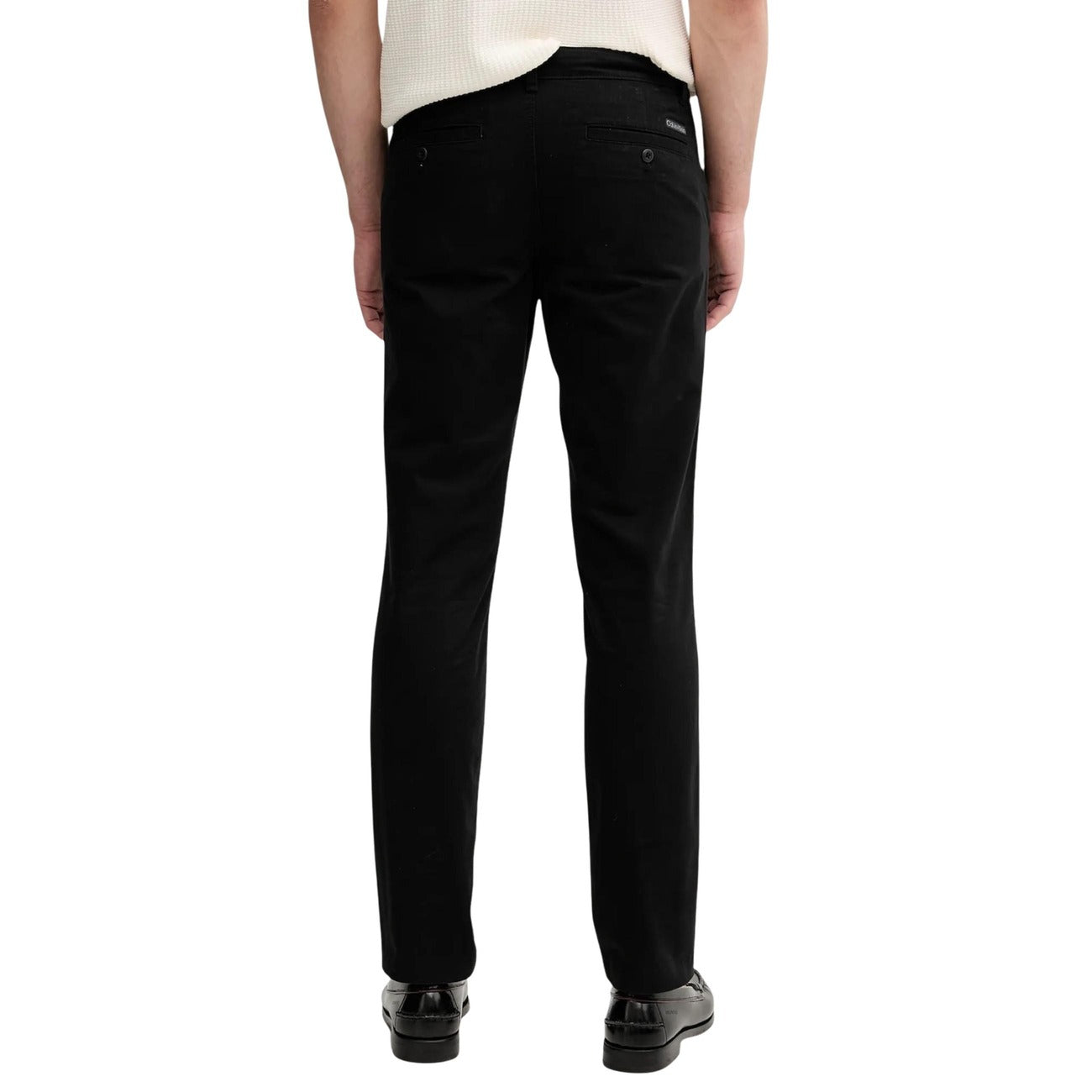 2446460 Calvin Klein Jeans Pantaloni Nero Cotone Uomo