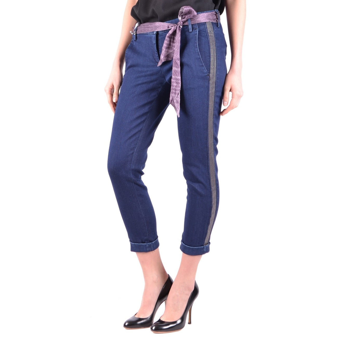 2438326 Jacob Cohen Jeans Blu Cotone Elastan Made Italy Donna