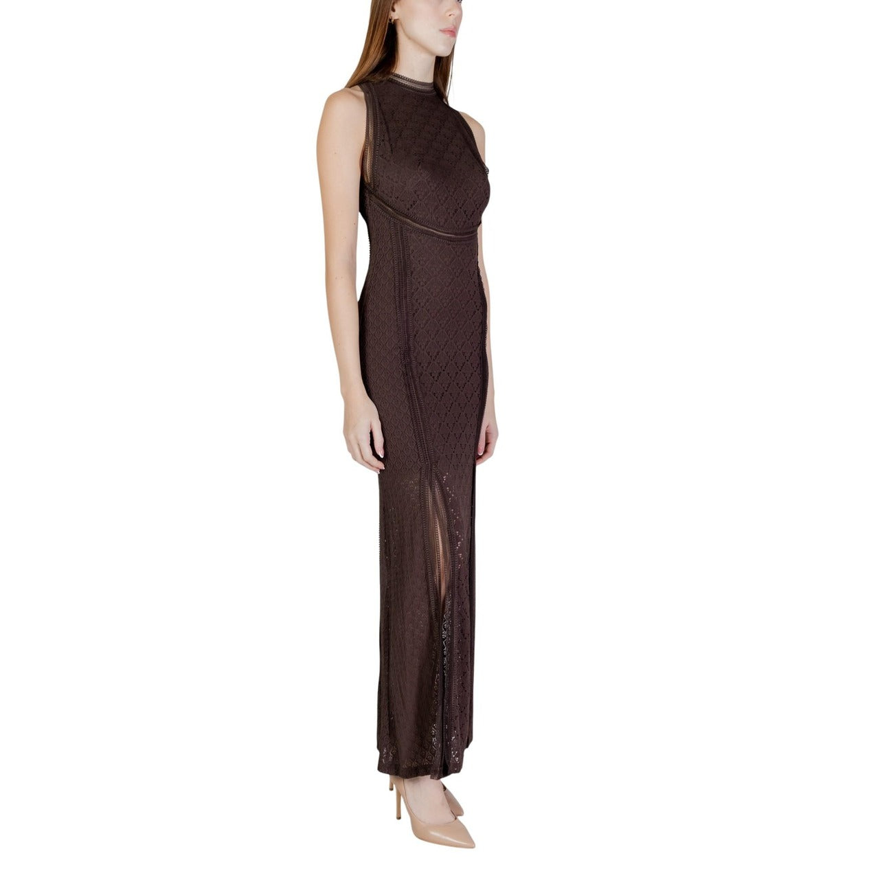 2452667 Guess Abito Donna Marrone Poliammide