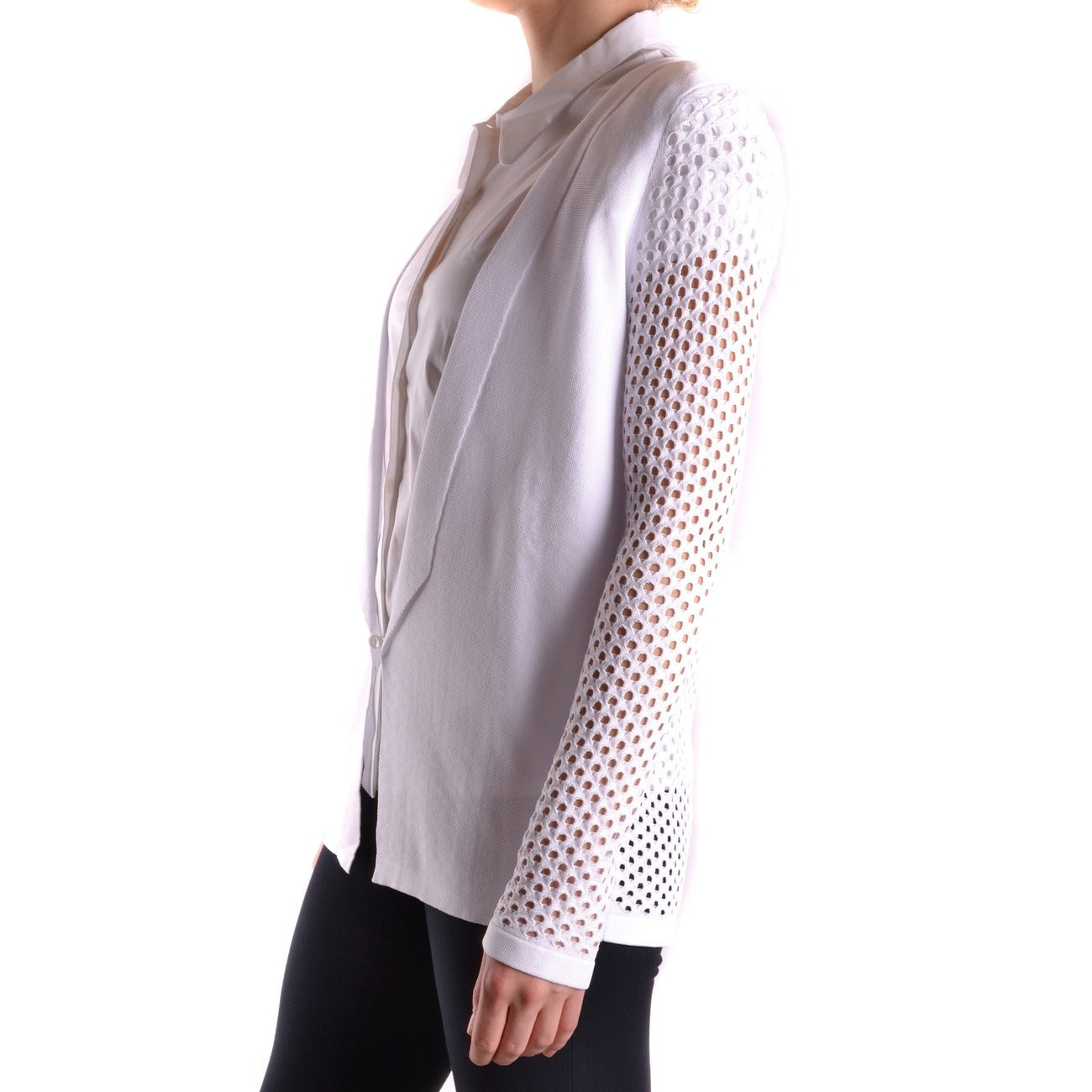 2423069 Pinko Cardigan Bianco Donna Viscosa 75% Poliammide 25%