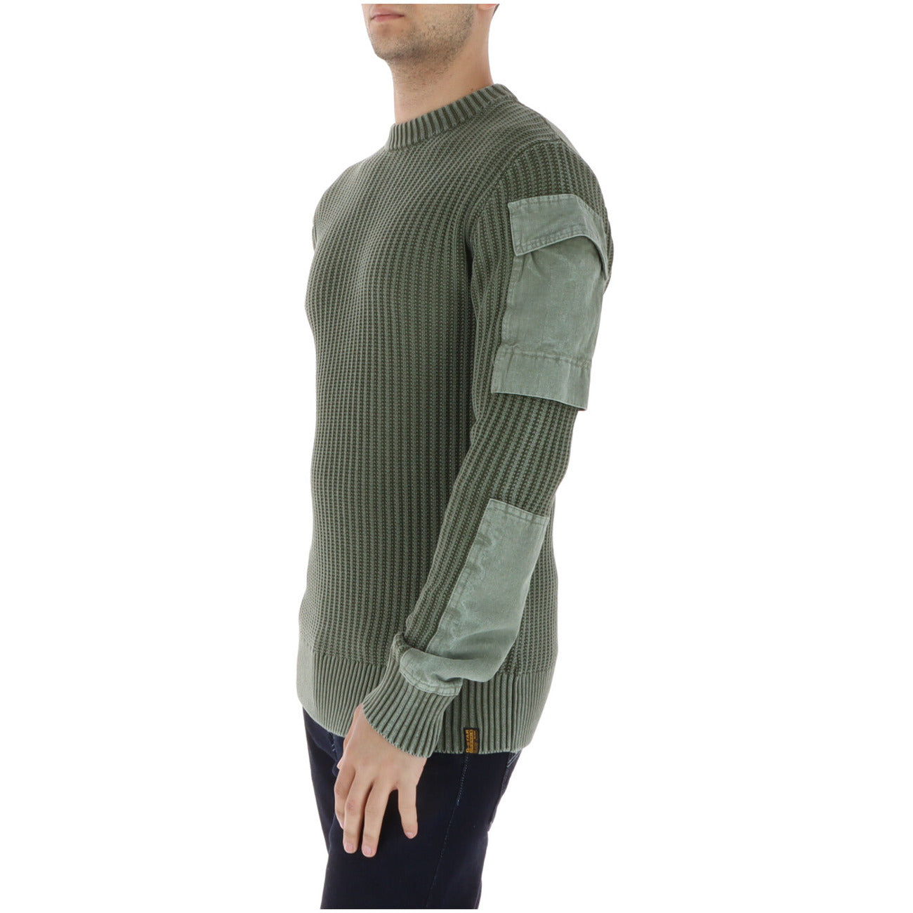2457977 G-Star Maglia Verde Cotone Tasche Laterali Uomo