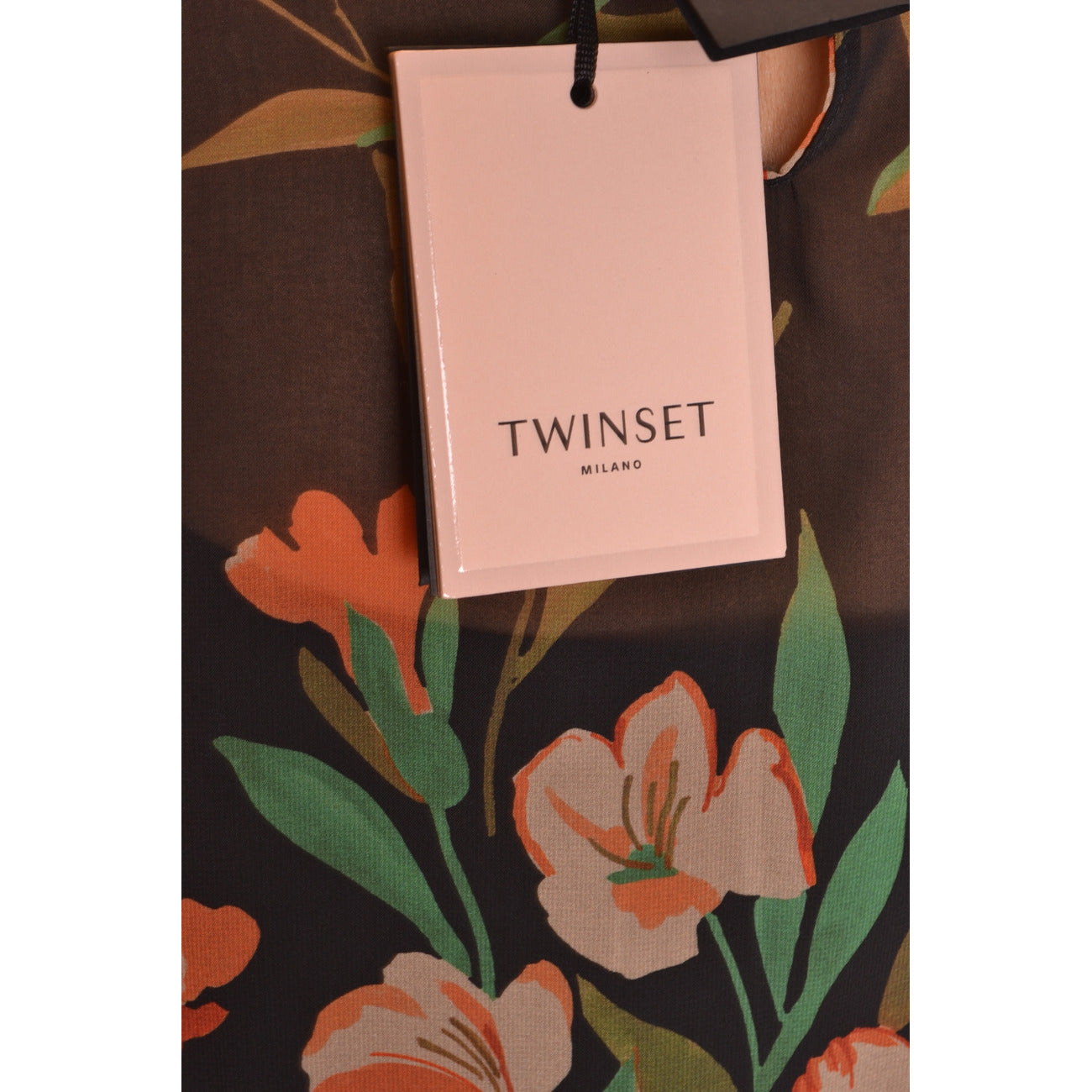 2430983 Twinset Blouse Nera Floreale Donna