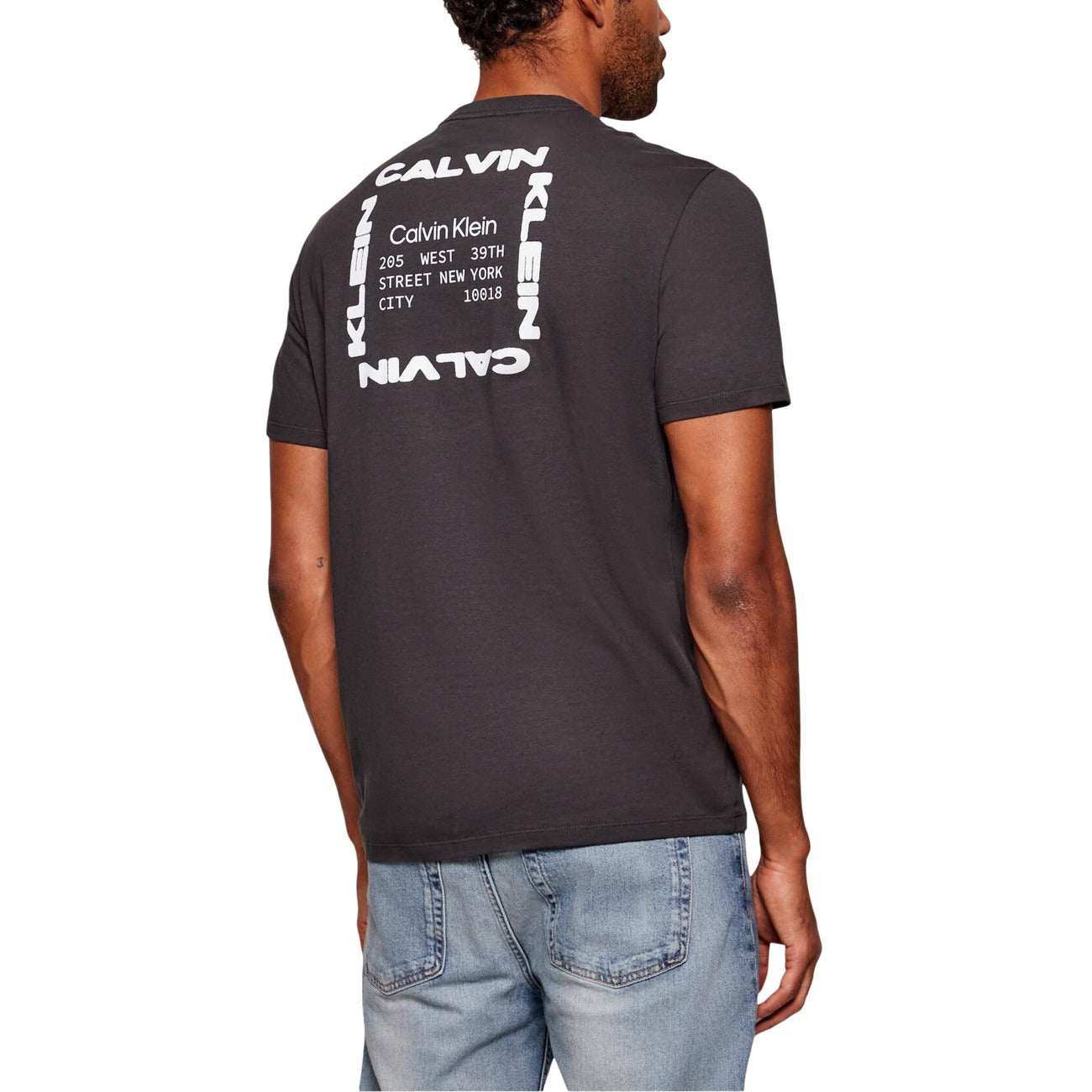 2446485 Calvin Klein Jeans T-Shirt Nera Stampa Maniche Lunghe Uomo