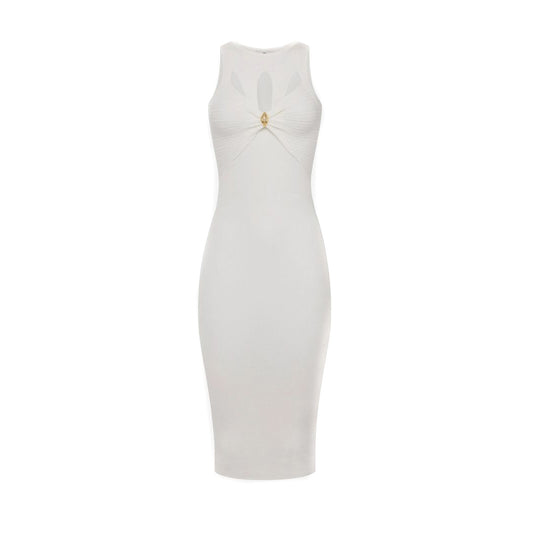 493898 Elisabetta Franchi Abito Bianco Donna Primavera/Estate