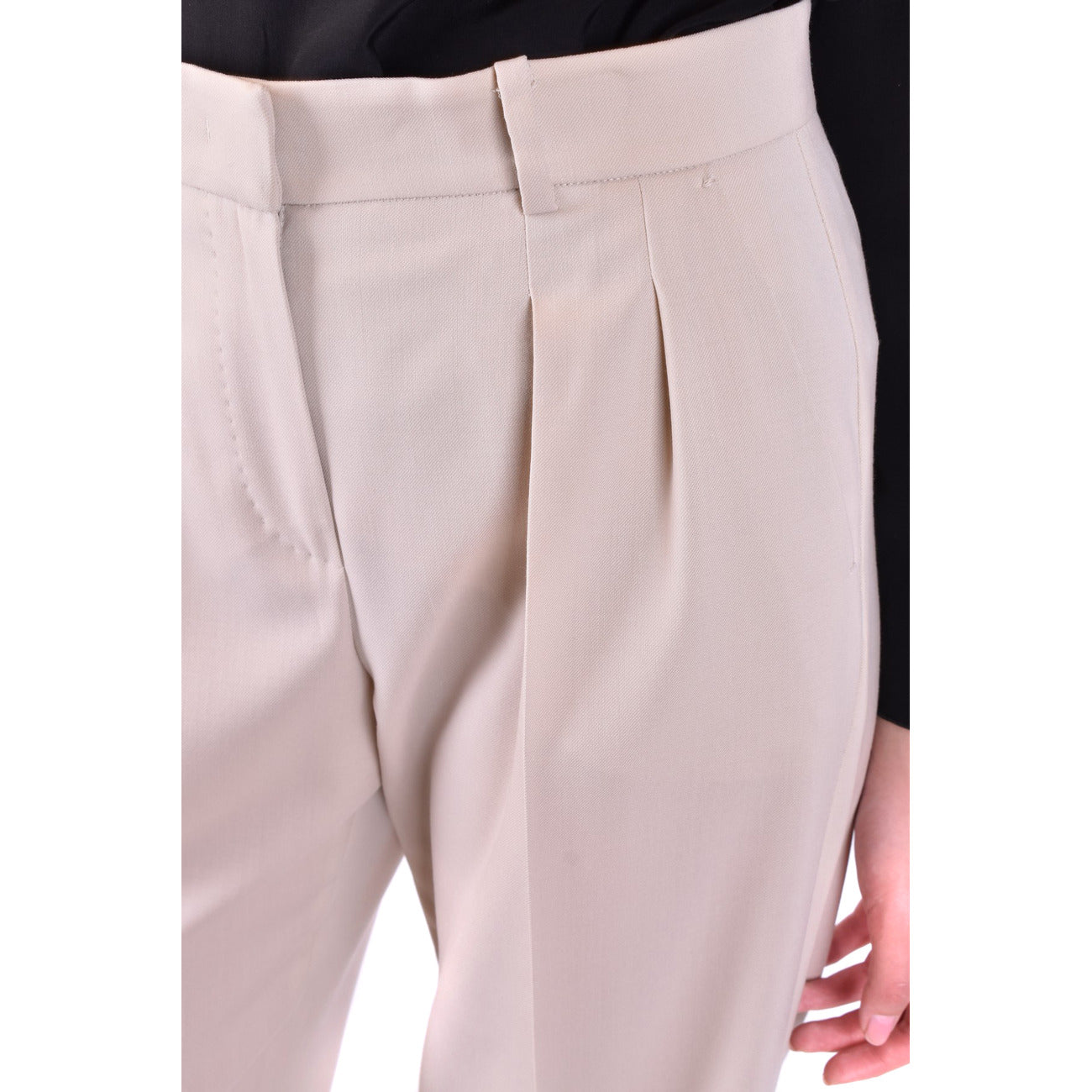 493877 Maxmara Pantaloni Beige Lana Donna Primavera/Estate
