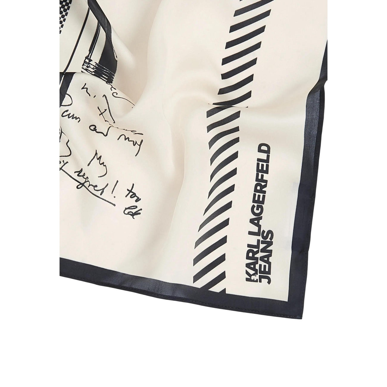2465984 Karl Lagerfeld Jeans Bandana Beige Stampa Donna