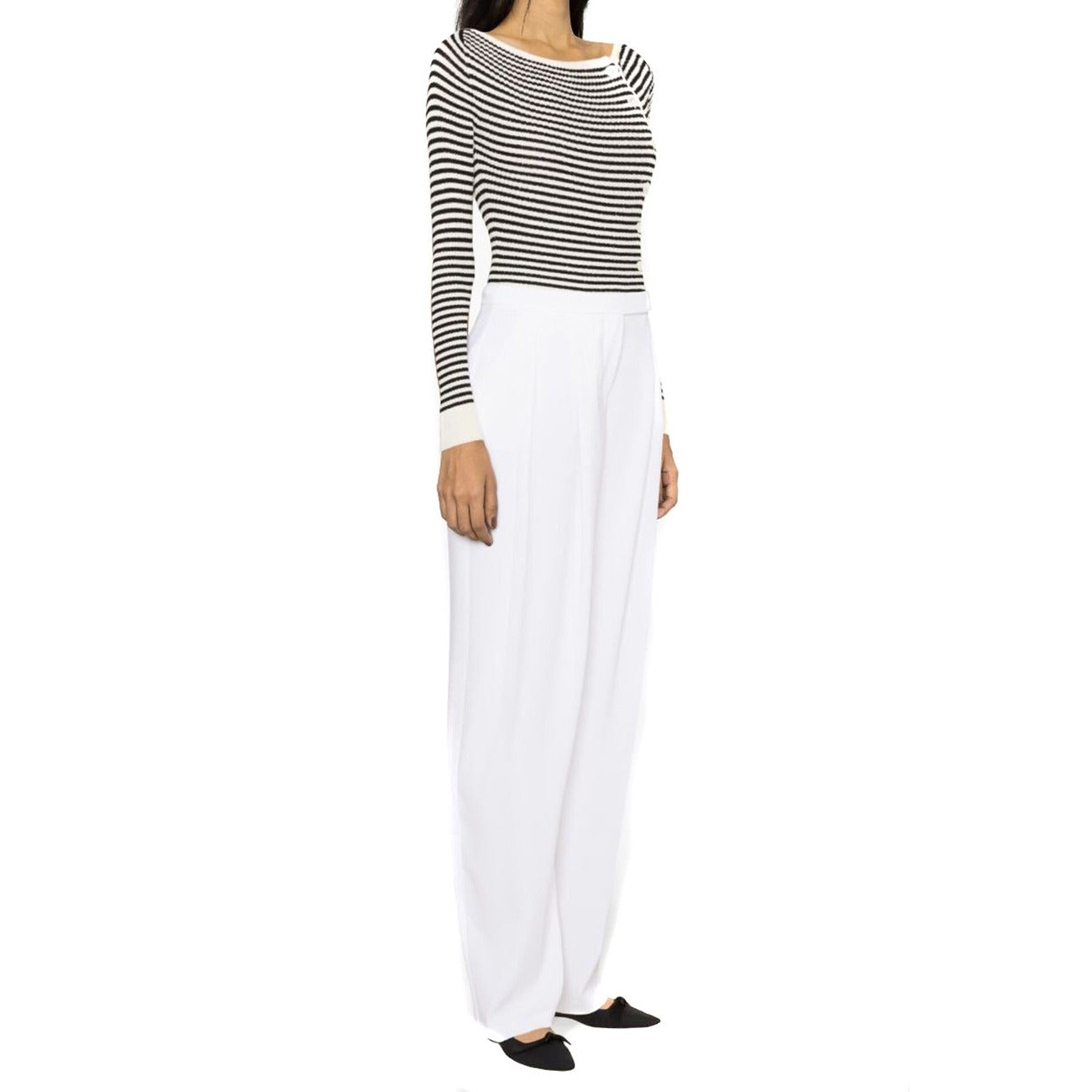 2424394 Pinko Pantaloni Bianchi Donna Poliestere 98% Zip