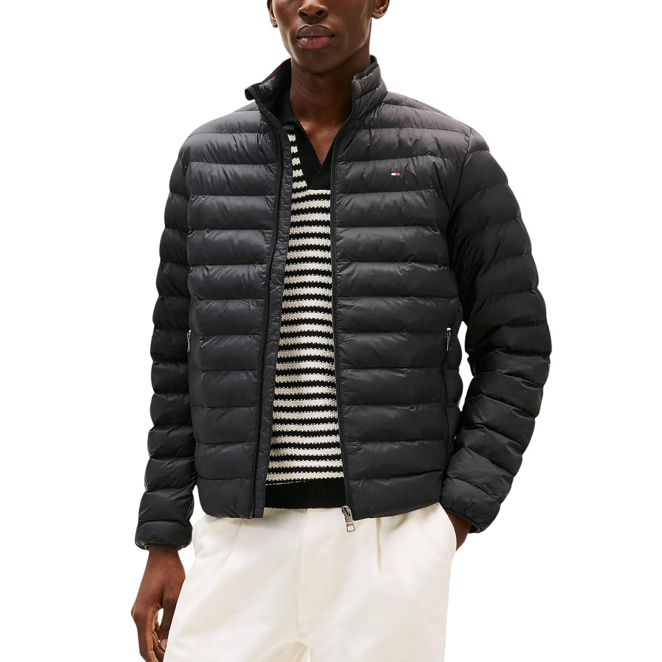 2448284 Tommy Hilfiger Jeans Giubbotto Nero Nylon Uomo