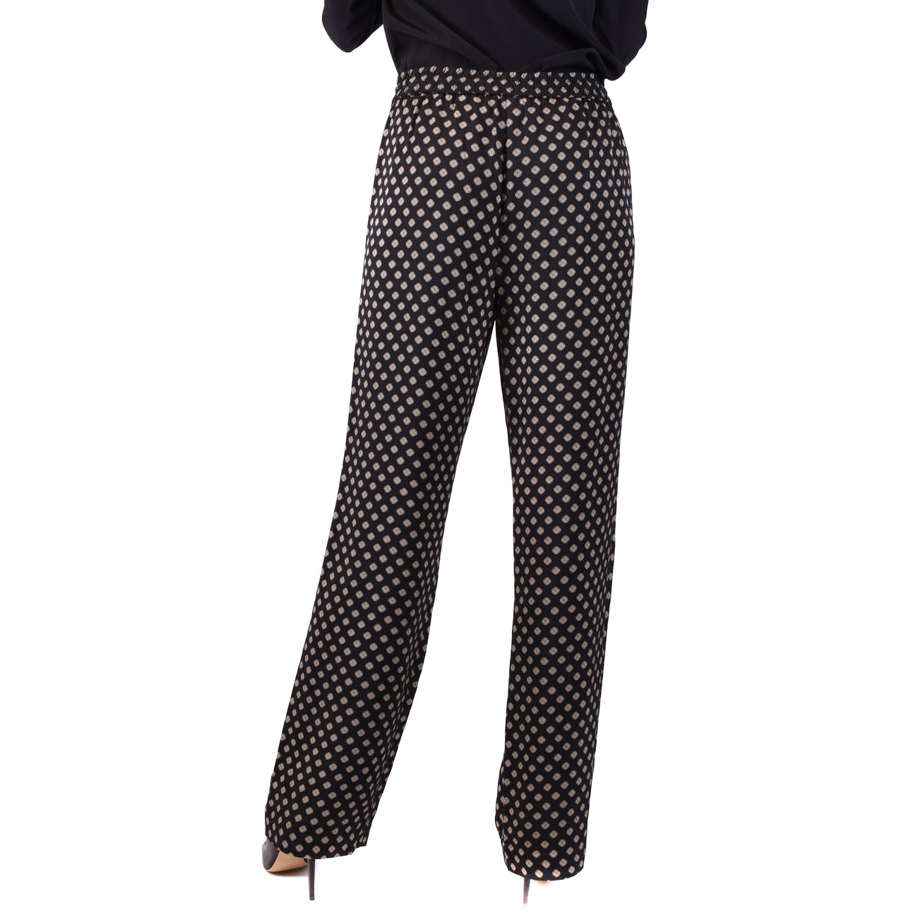 489465 Michael Kors Pantaloni Neri Pois Donna Primavera/Estate