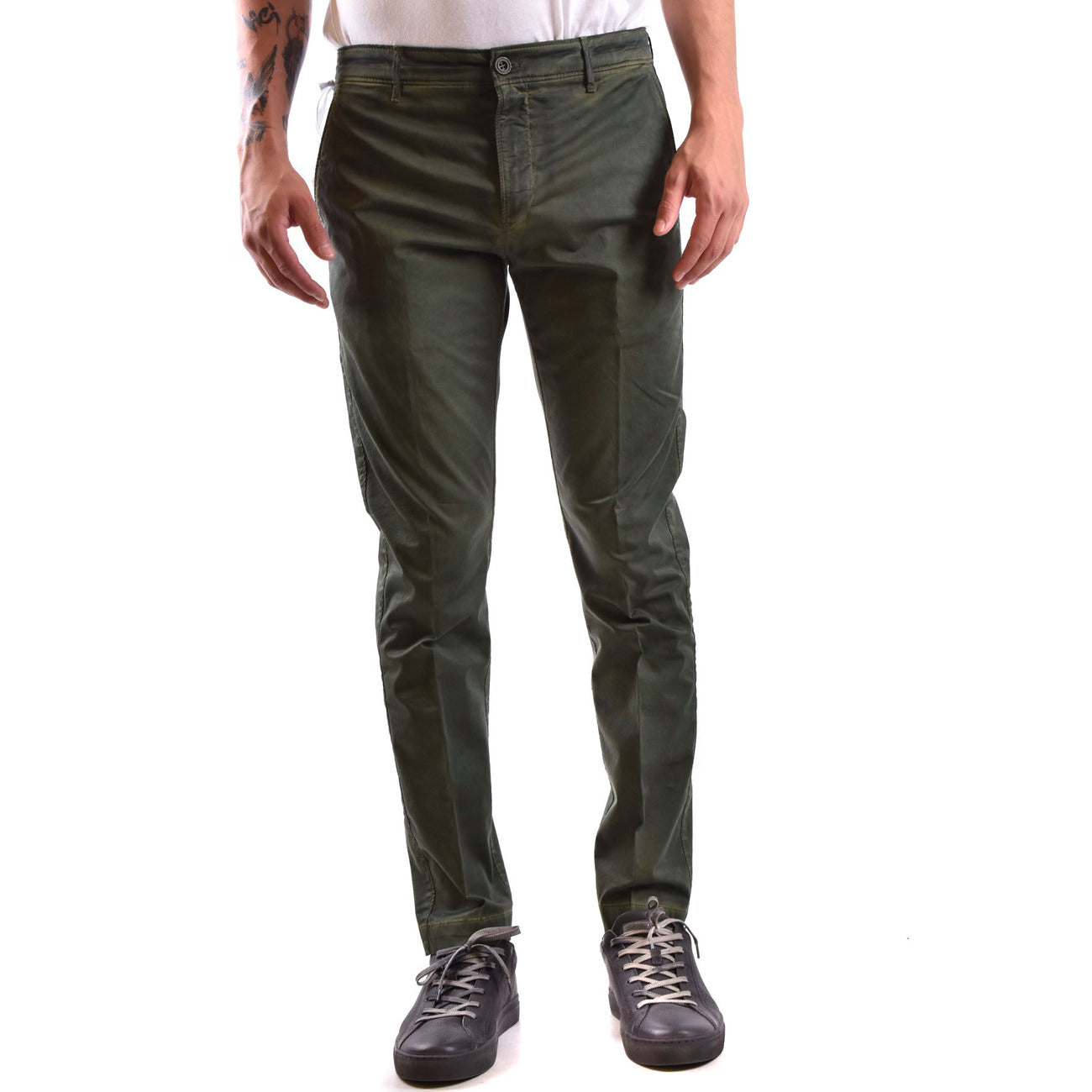2428952 Dondup Pantaloni Verde 100% Cotone Uomo
