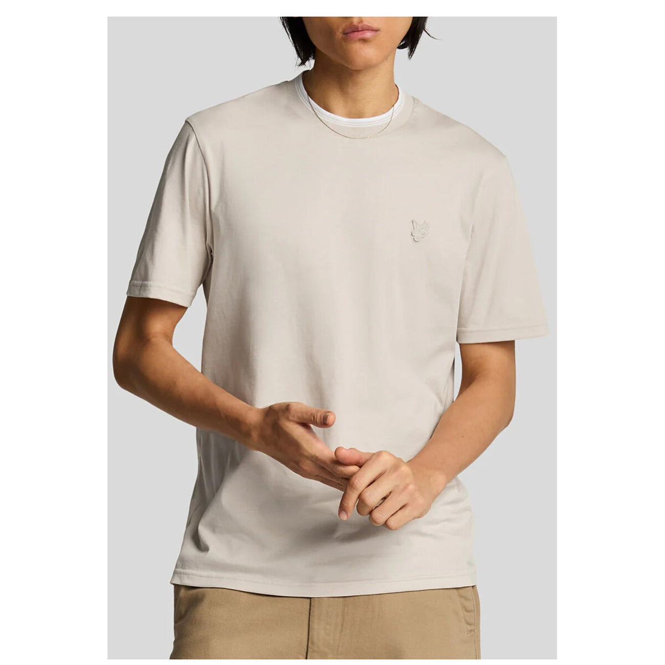 2416234 Lyle & Scott T-Shirt Beige Stampa Uomo