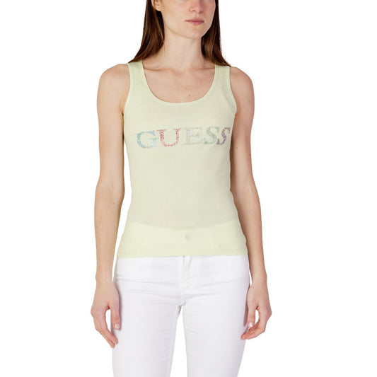 348928 Guess Canotta Verde con Strass Donna