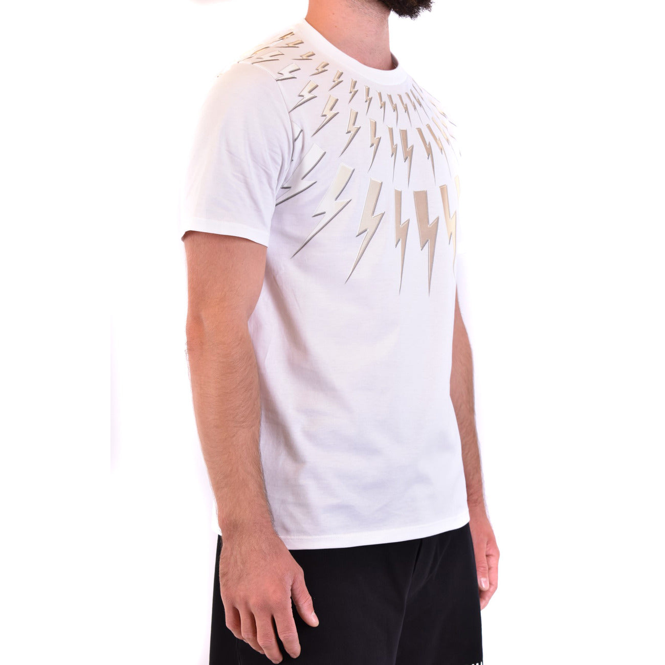 2431752 Neil Barrett T-shirt Bianca Stampa Uomo