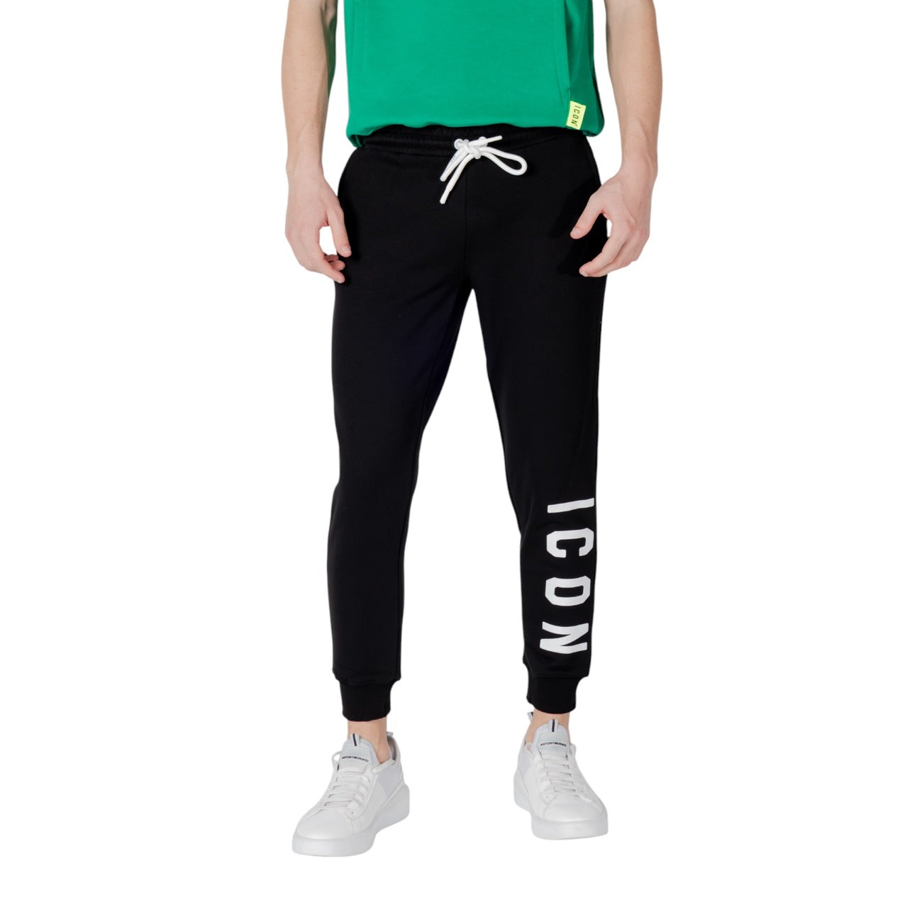 2417775 Icon Pantaloni Nero Righe Uomo