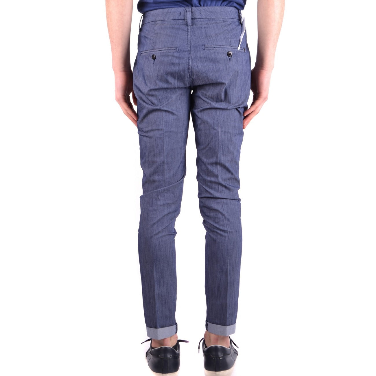 2429774 Dondup Pantaloni Blu Cotone Poliammide Elastan Uomo