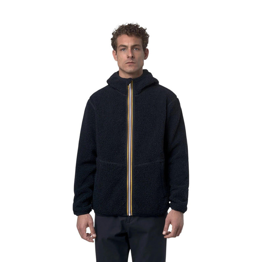 K-Way Jack Sherpa Polar Double Black Pure Blue
