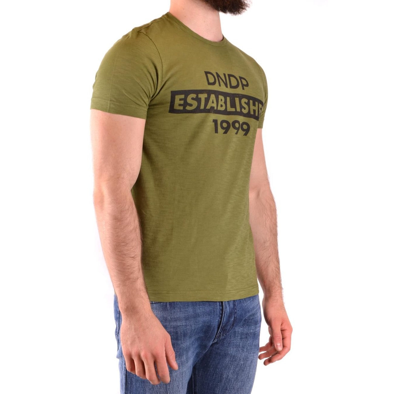 2428991 Dondup T-Shirt Verde Stampa Uomo