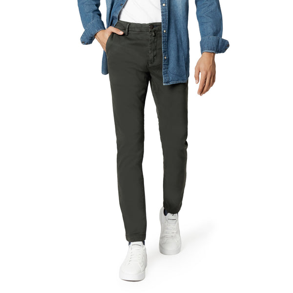 Pantaloni Chino Slim Verde Militare
