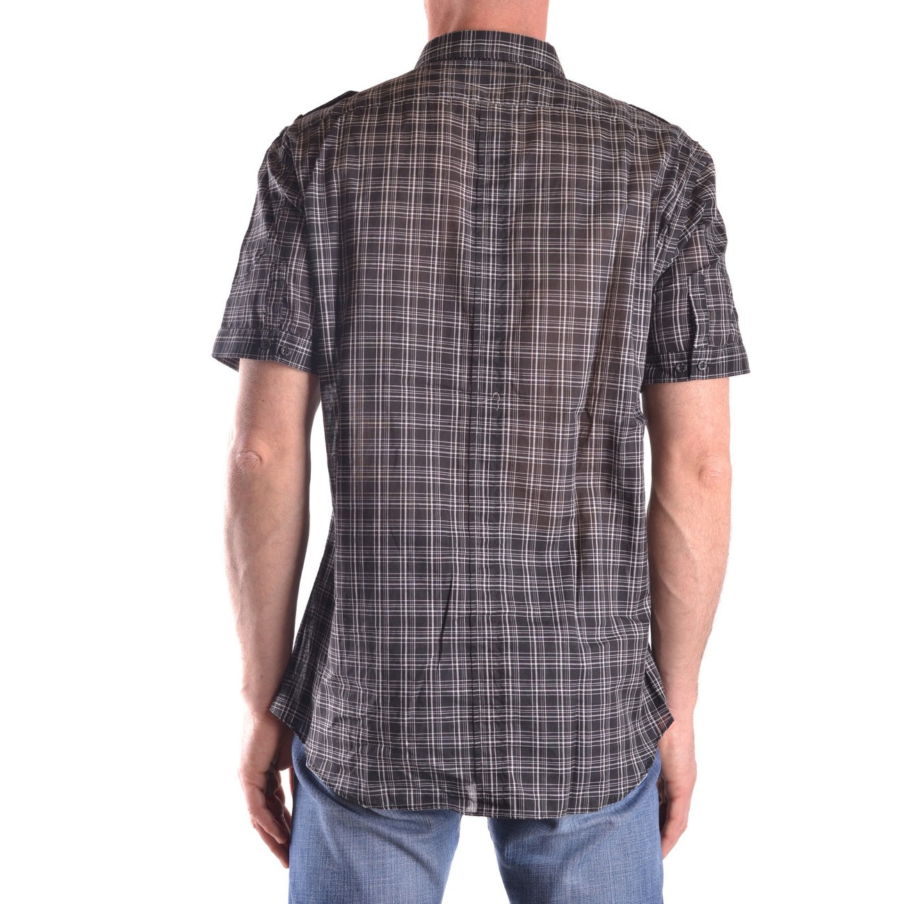 2431329 Neil Barrett Camicia Multicolore Quadri Maniche Corte Uomo