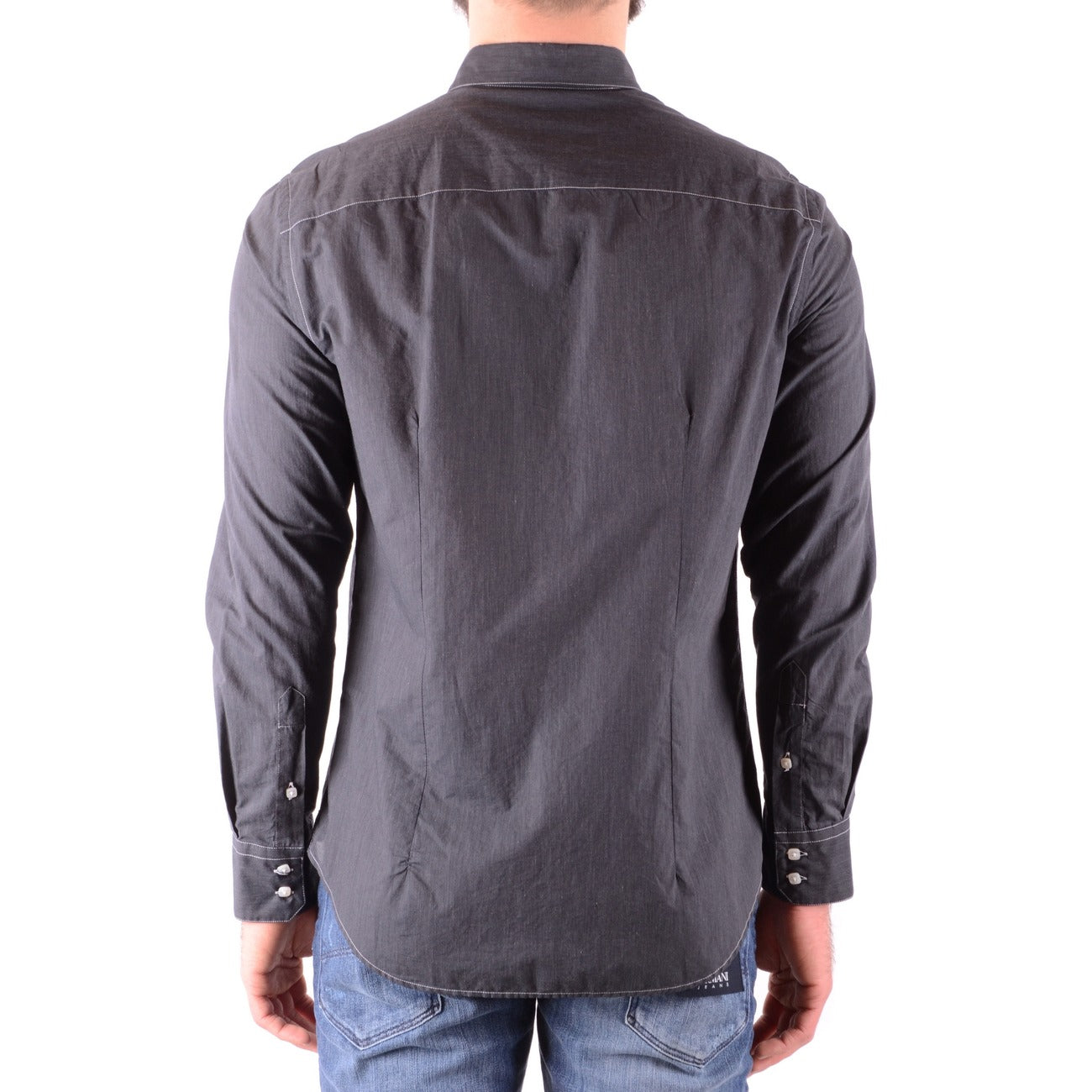 2437671 Armani Collezioni Camicia Grigio Maniche Lunghe Uomo