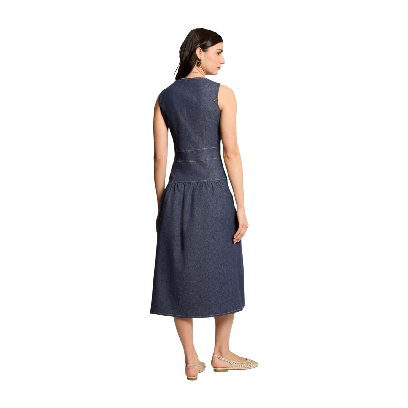 517465 Morgan De Toi Abito Blu Lungo Donna