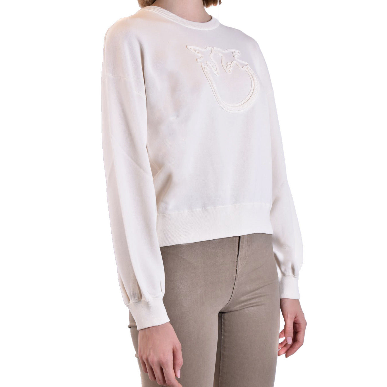 2423065 Pinko Felpa Bianca Donna Cotone 67% Poliammide 33%