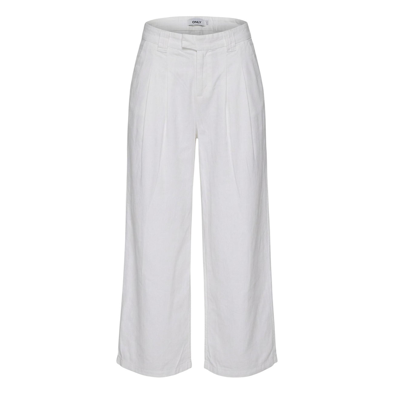516214 Only Pantaloni Beige Lino Viscosa Donna