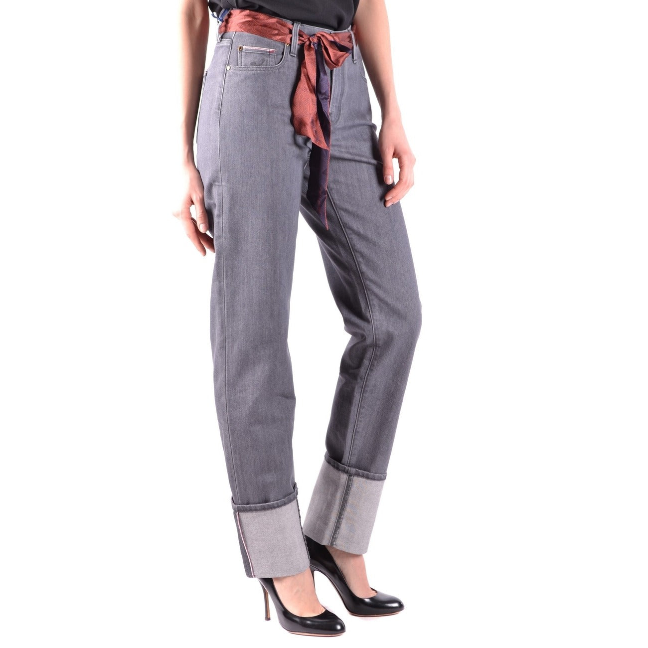 2437838 Jacob Cohen Jeans Grigi Cotone Elastan Made Italy Donna