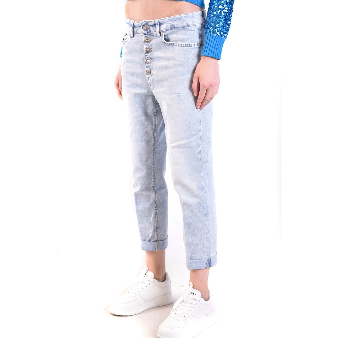 488953 Dondup Jeans Azzurri Effetto Consumato Donna