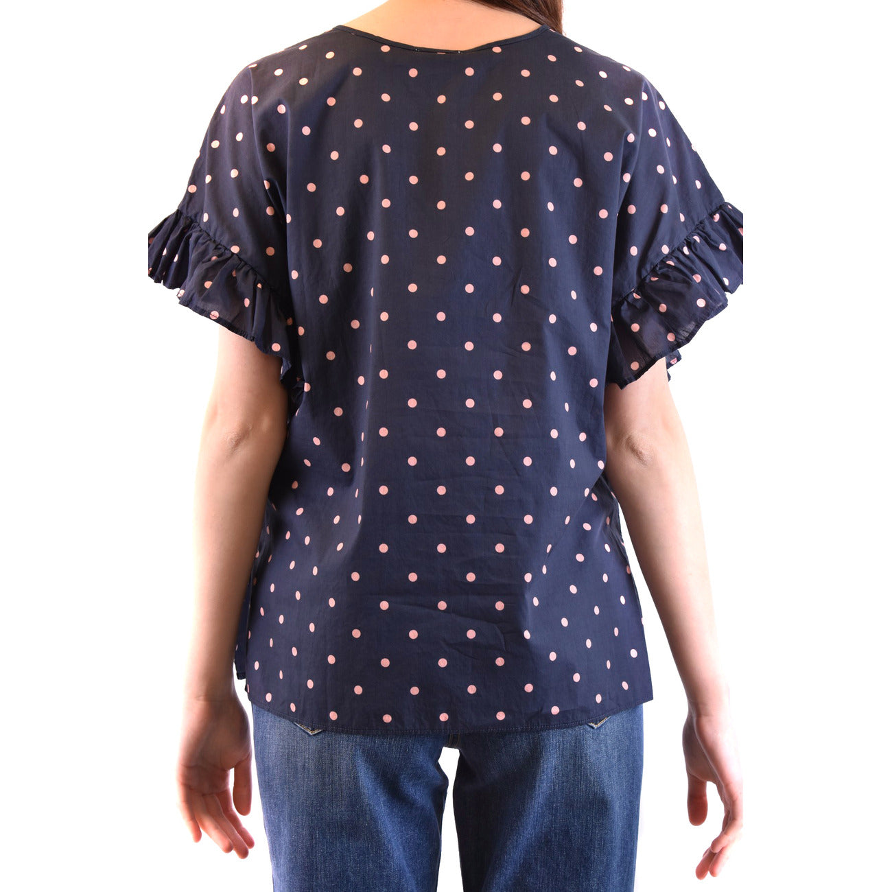 489498 P.a.r.o.s.h. Blusa Blu Pois Donna Primavera/Estate