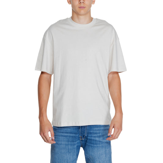2325798 Jack & Jones T-Shirt Beige Monocromo Uomo