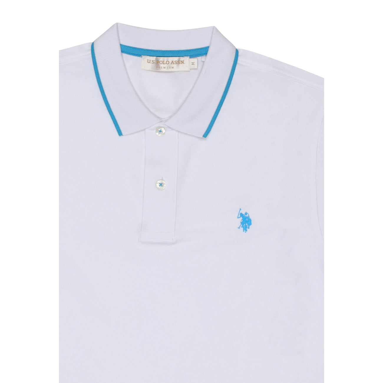 2460310 U.S. Polo Assn. Polo Bianca Cotone Colletto Polo Maniche Corte Uomo