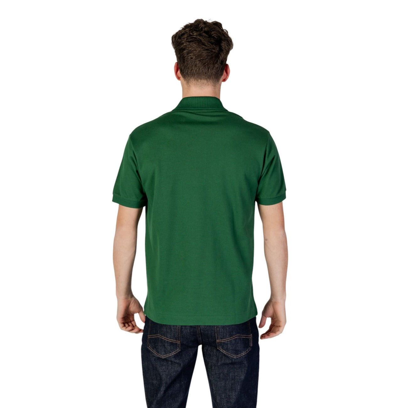 2412692 Lacoste Polo Verde Cotone Colletto Polo Maniche Corte Uomo